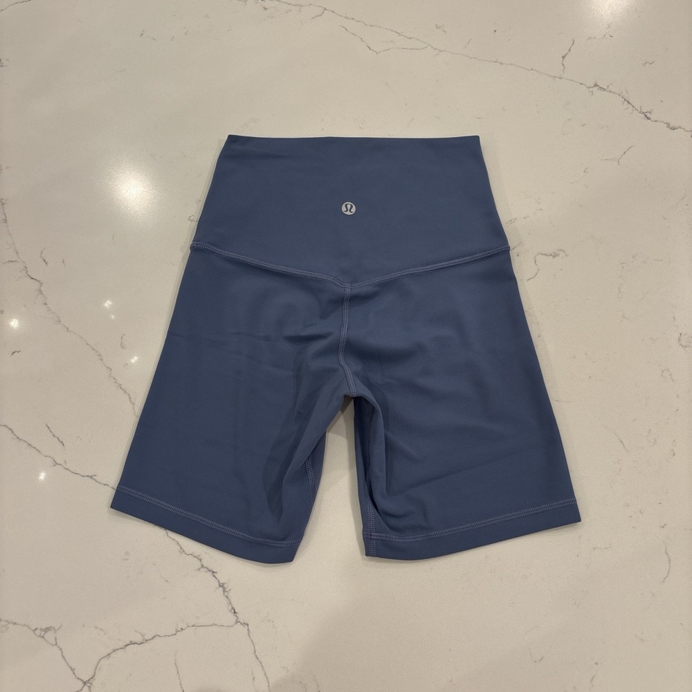 Lululemon align biker shorts 6” inseam oasis blue size 2